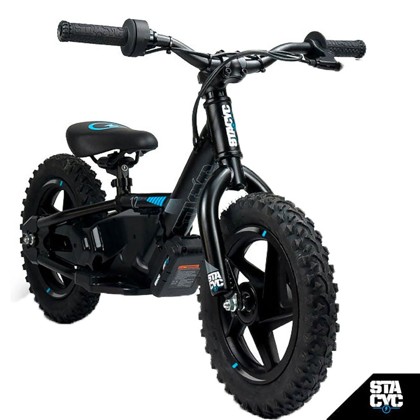 STACYC 12eDRIVE Electric Blanace Bike For Kids' Ages 3-5 Years Old, Black