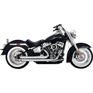 Vance & Hines Big Shots Staggered 2-Into-2 Exhaust System, Chrome Finish Fits: Softails 1800-2581