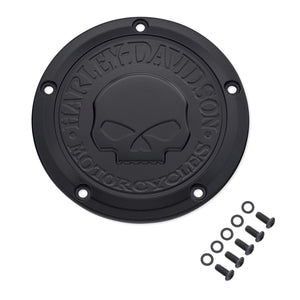 Harley-Davidson Willie G Skull Derby Cover For Dyna & Softails, Matte Black Finish 25700742
