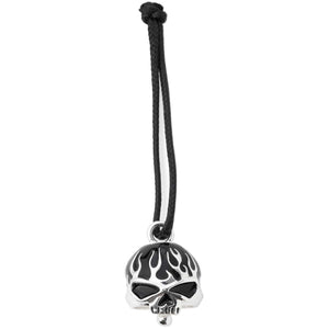 Harley-Davidson HD Skull Head With Black Flames Ride Bell With Tie, Black 34M00022