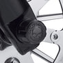 Harley-Davidson Willie G Skull Front Axle Nut Covers, Matte Black Finish 43000096