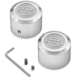 Harley-Davidson Aluminator Billet Front Axle Nut Covers, Chrome Finish 44114-07