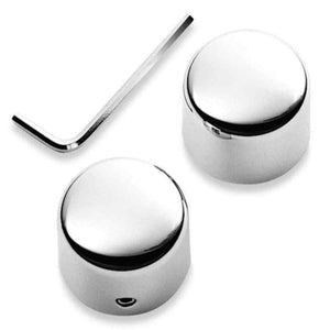 Harley-Davidson Front Axle Nut Covers, Die-Cast Chrome Finish 44117-07A
