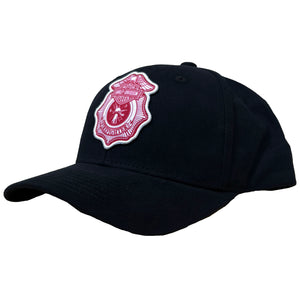 Harley-Davidson Patch Fire Fighter Badge Adjustable Snap Closure Dealer Hat, Black Cap