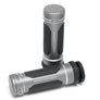 Harley-Davidson Adversary 1.64"D Hand Grips, Silver/Black 56100545
