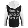 Harley-Davidson Little Boys' Bar & Shield Logo Denim Fleece Toddler Jacket, Black/Gray