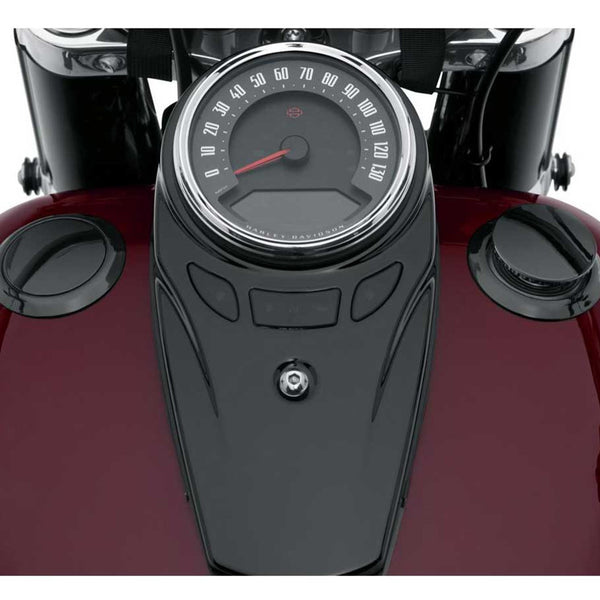 Harley-Davidson Flush-Mount Fuel Cap & Left Side Tank Cap Kit, Gloss Black Finish 61100132