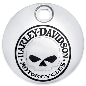 Harley-Davidson Willie G Skull Fuel Tank Console Door, Silver 61308-09A