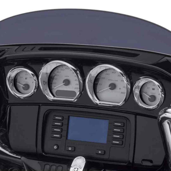 Harley-Davidson Gauge Trim Kit, Multi-Fit Item, Chrome Finish 61400451