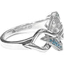 Harley-Davidson Women's Interlock Blue Bling Stone Ring, Sterling Silver HDR0538