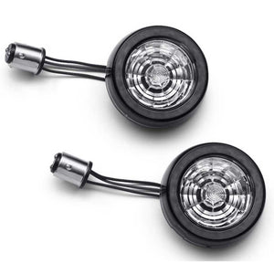 Harley-Davidson Front Signature LED Turn Signal Inserts, Smoke Lens 67801148