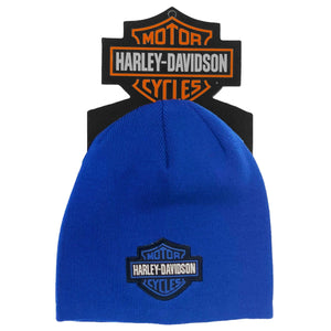 Harley-Davidson Little Toddlers' Fine Gauge Knitted Toddler Beanie Cap, Blue 7273314