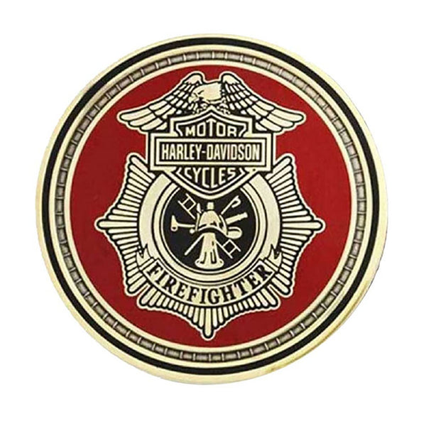 Harley-Davidson Firefighter First In Last Out Challenge Coin 1.75'' 8002923
