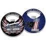Harley-Davidson Freedom to Ride Bottle Opener 1.75" Challenge Coin, Red/White/Blue 8009823