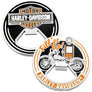 Harley-Davidson Fill'er Up Bottle Opener 1.75" Challenge Coin, Black/Orange 8009830