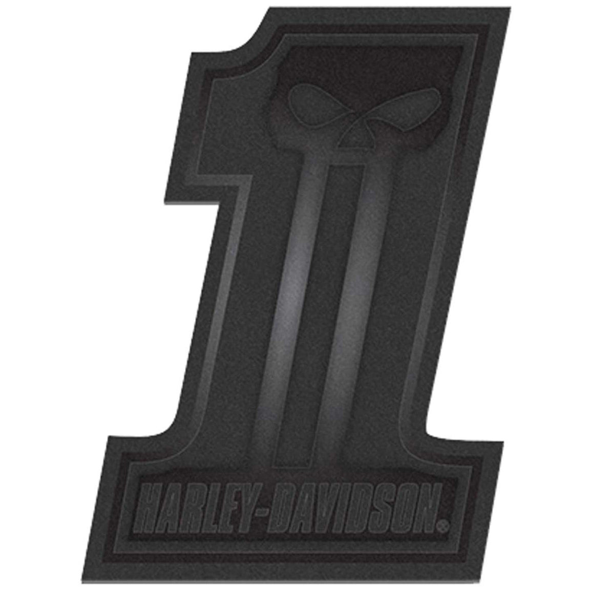 Harley-Davidson Leather Dark Custom #1 Skull Emblem Sew-On