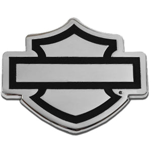 Harley-Davidson 1.5 inch. Dark Outline Bar & Shield Logo Pin, Silver 8016142