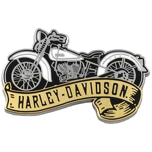 Harley-Davidson 1.5 inch. Soft Tail Haven Metal Pin, Black & Orange 8017644