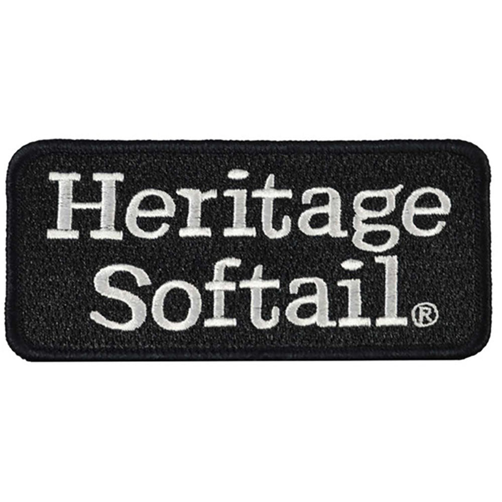 thumbnail image 2 of Harley Davidson Vest Harley-Davidson Heritage Softail Embroidered Patch - 4" X 2" (Black/Orange) Harley Davidson Patch 2 of 11