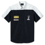 Harley-Davidson Men's #1 Racing Logo Victory Short Sleeve Button-Up Shirt, White 96090-24VM