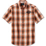 Harley-Davidson Men's Screamin Eagle Orange Plaid Short Sleeve Shirt 96092-24VM