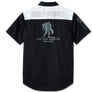Harley-Davidson Men's Wounded Warrior Project Button-Up Short Sleeve Shirt, Black/White 96096-24VM