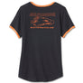 Harley-Davidson Women's Screamin' Eagle Ringer Tee, Black 96115-24VW