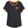 Harley-Davidson Women's Screamin' Eagle Ringer Tee, Black 96115-24VW