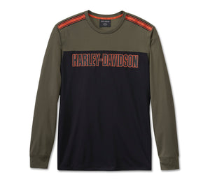 Harley-Davidson Men's H-D TECH Breathable Long Sleeve Shirt, Grape Leaf/Black 96132-25VM