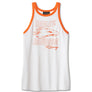 Harley-Davidson Women's Screamin' Eagle Ribbed Tank Contrast White/Orange, 96137-24VW