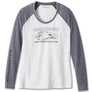 Harley-Davidson Women's Screamin' Eagle Raglan Colorblocked Long Sleeve Burnout Tee, Bright White 96146-24VW
