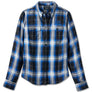 Harley-Davidson Women's Bar & Shield Logo Long Sleeve Button-Up Shirt, Black/Blue 96161-24VW
