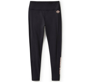 Harley-Davidson Women's Moisture-Wicking Material Essential Leggings, Black 96407-25VW