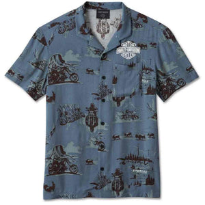 Harley-Davidson Men's Sturgis Aloha Button Short Sleeve Shirt 96569-24VM