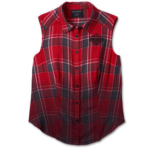 Harley-Davidson Women's Simmering Button-Up Sleeveless Shirt