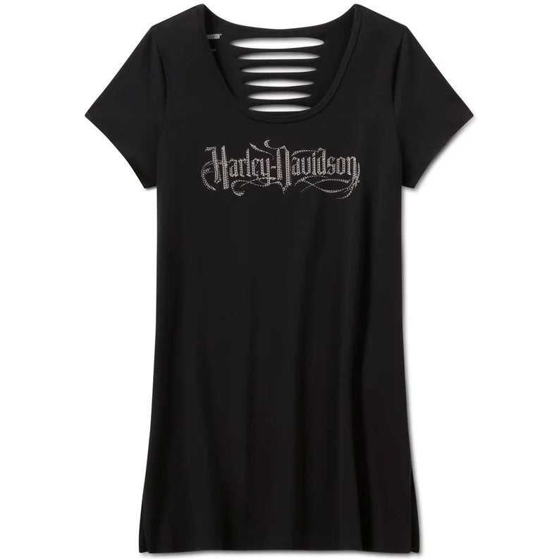 harley davidson t shirt dress Harley Davidson Shirt Dress Womens Medium White Black 3/4 Raglan Roatan Biker
