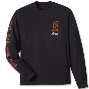 Harley-Davidson Men's Willie G #1 Skull Sketch Long Sleeve Shirt, Black Tee 96800-24VM