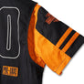 Harley-Davidson 120th Anniversary Men's Woven Colorblocked Button-Up Shirt, Black/Orange 96872-23VM