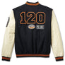 Harley-Davidson 120th Anniversary Men's Varsity Embroidered Jacket, Black/Tan 97050-23VM