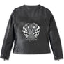 Harley-Davidson 120th Anniversary Women's Café Racer Leather Jacket, Black 97052-23VW
