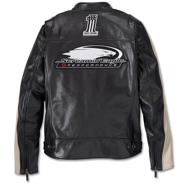 Harley-Davidson Men's Enduro Screamin' Eagle Buffalo Leather Riding Jacket 97053-23VM