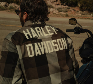 Harley-Davidson Men's Operative 2.0 Button-Up Long Sleeve Riding Jacket, Ghost Grey/ Black Olive 97170-25VM