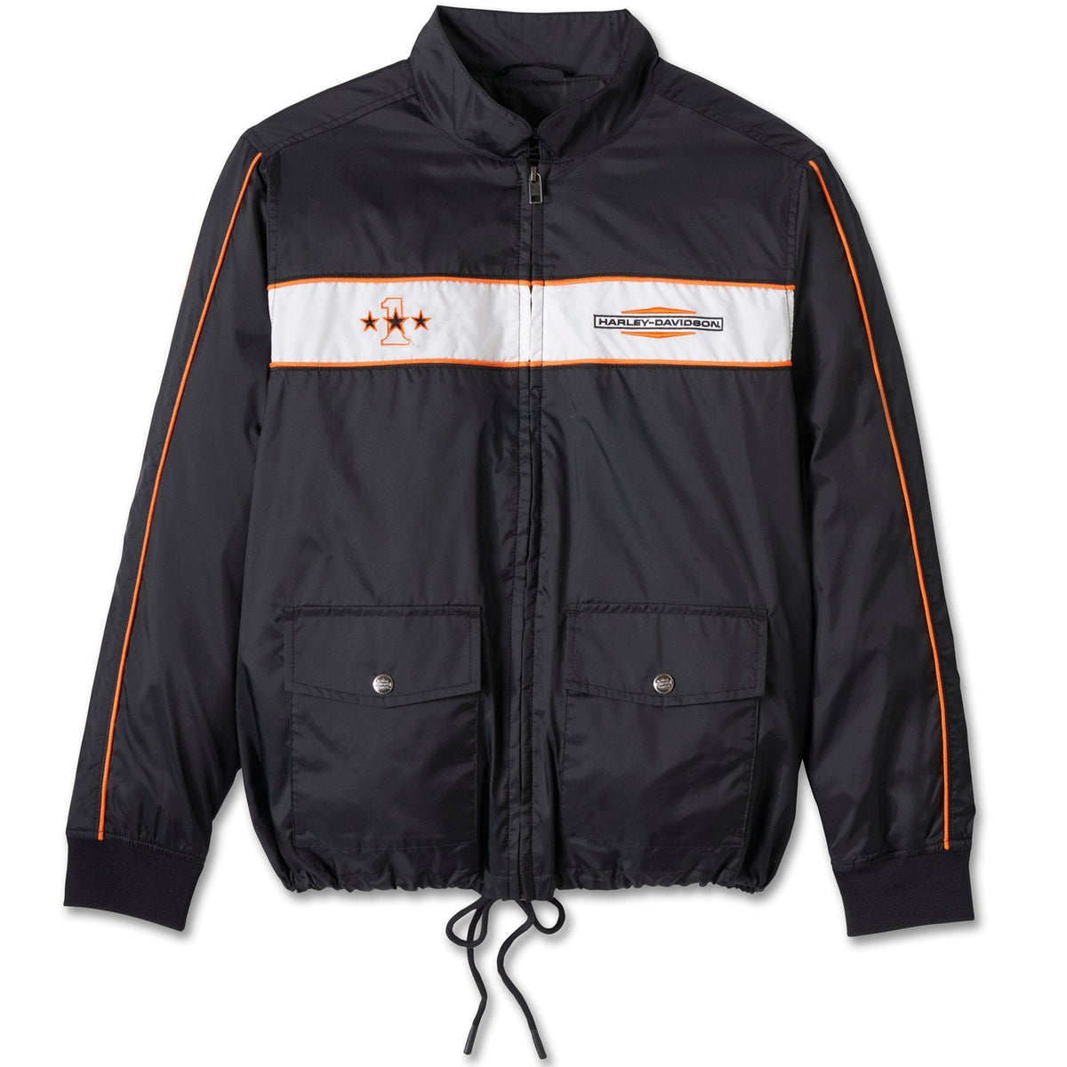 HarleyDavidson Women's Three Stars ZipUp Long Sleeve Coaches Jacket