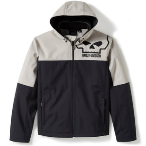 Harley-Davidson Men's Willie G. Skull Water Repellent Softshell Jacket, Black/.Grey 99058-25VM