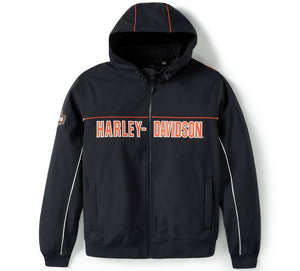 Harley-Davidson Men's Idyll Windproof Soft Shell Jacket, Black 97415-25VM
