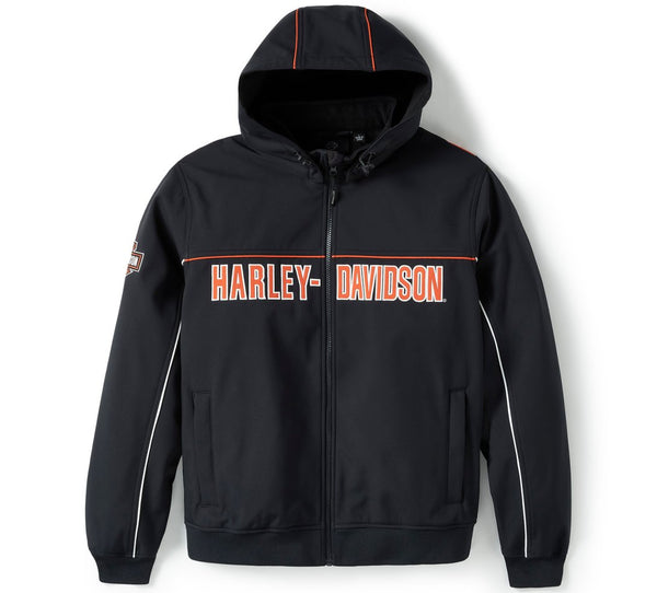 Harley-Davidson Men's Idyll Windproof Soft Shell Jacket, Black 97415-25VM