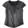 Harley-Davidson Women's Cavalry Short Sleeve Black Henley 97469-23VW
