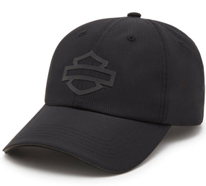Harley-Davidson Men's H-D TECH Reflective Switchback Adjustable Baseball Hat, Black Cap 97689-25VM