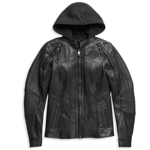 Harley-Davidson Women's Willie G. Skull Auroral II 3-in-1 Leather Riding Jacket, Black 98011-21VW