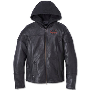 Harley-Davidson Women's Miss Enthusiast 2.0 Leather 3-in-1 Jacket, Black 98020-23VW